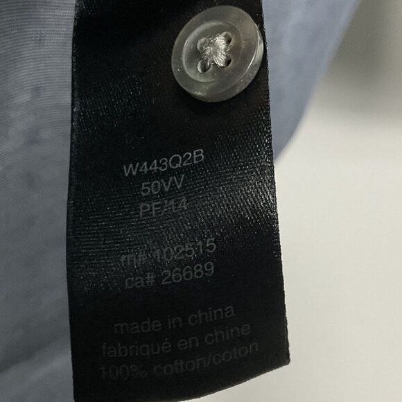 John Varvatos USA Mens Short Sleeve Button-Up Shirt, Medium, Navy blue - Picture 7 of 7